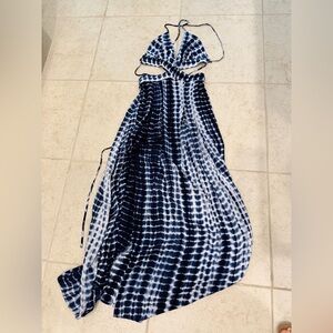 Backless Maxi Slit Dress